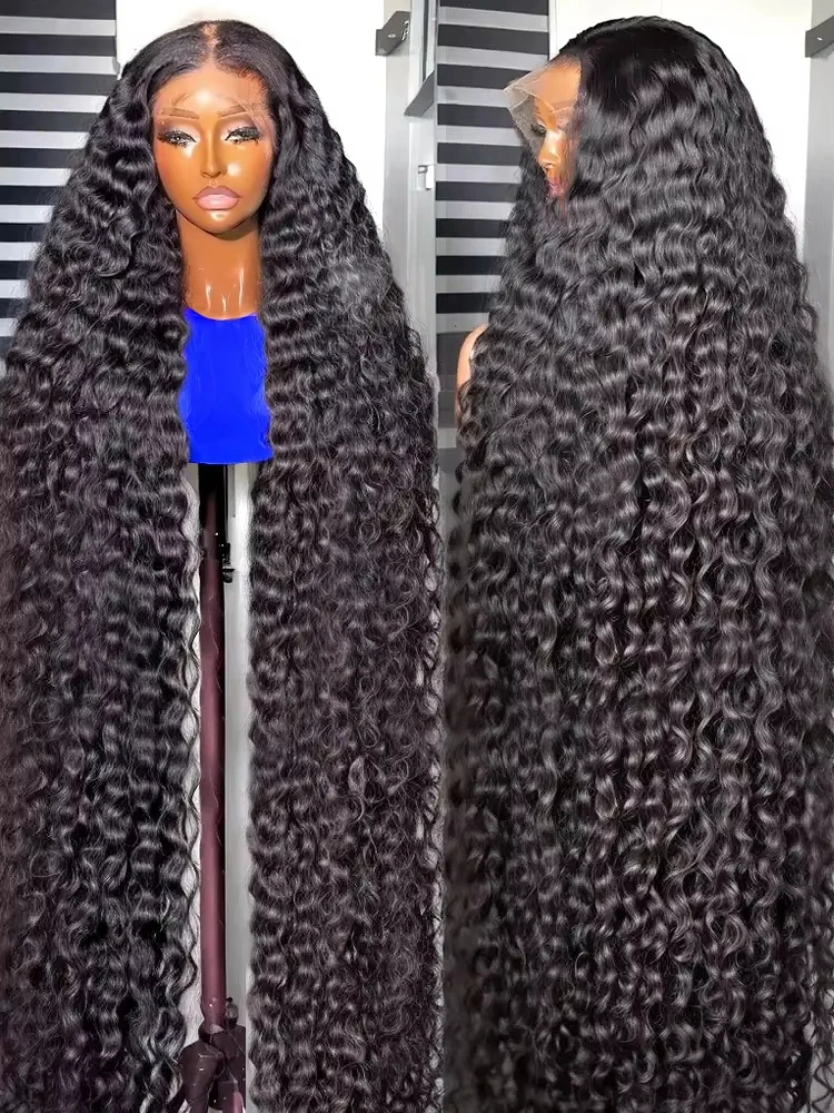 

40 46Inches 13x6 Hd Loose Deep Wave Lace Frontal Wig Brazilian 13x4 Full Water Curly Human Hair Wigs For Women 250% High Density
