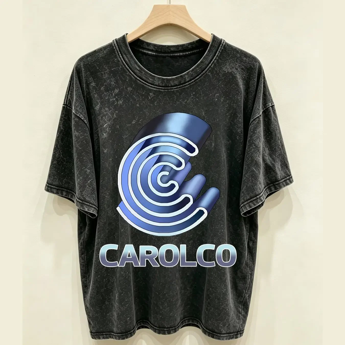 washed T Shirt CAROLCO PICTURES Defunct Film Production Company 100 Cotton vintage Washed Breathable Unisex Slightly streetwear