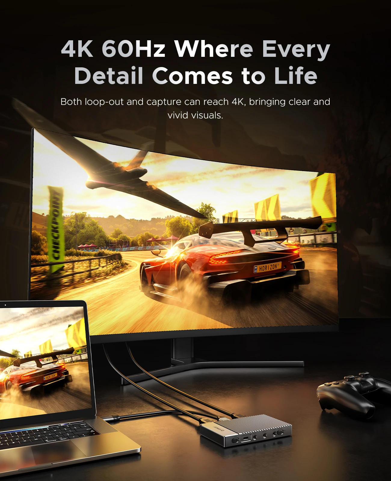 ORICO SharpVid 4K60Hz HDMI&USB-C Capture Card, Driver-Free for Win/Mac/Linux/Android/iPadOS, Live Stream/Meeting/Gaming