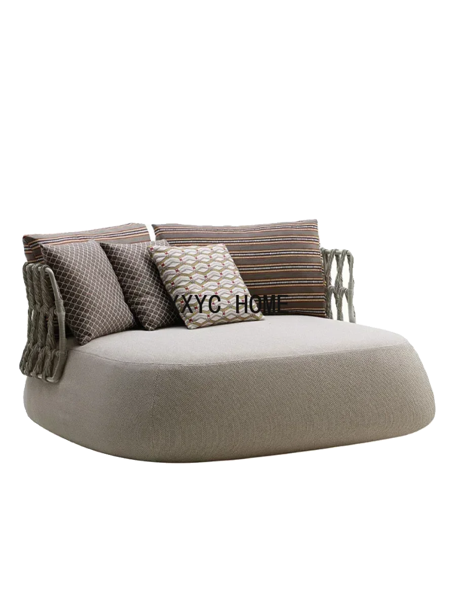 

Изготовленный на заказ скандинавский уличный диван из ротанга, отель, двор, балкон, открытый креативный дизайн, диван из ротанга для отдыха, комплект уличной мебели