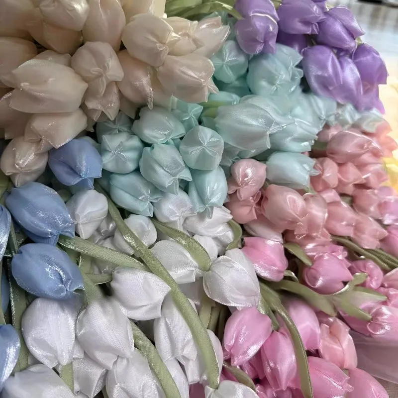 Ins Korean Tulip Butterfly Bud DIY Accessories Multicolor Flower Pendants Bag Curtain Charm Handmade Jewelry Making Findings