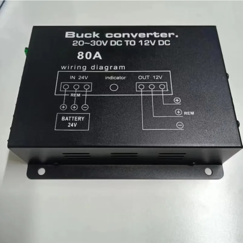 2027   24V To 12V High-power Buck Converter 80A with Memory Stabilized Power Supply, Car Audio Navigation DC Buck Module