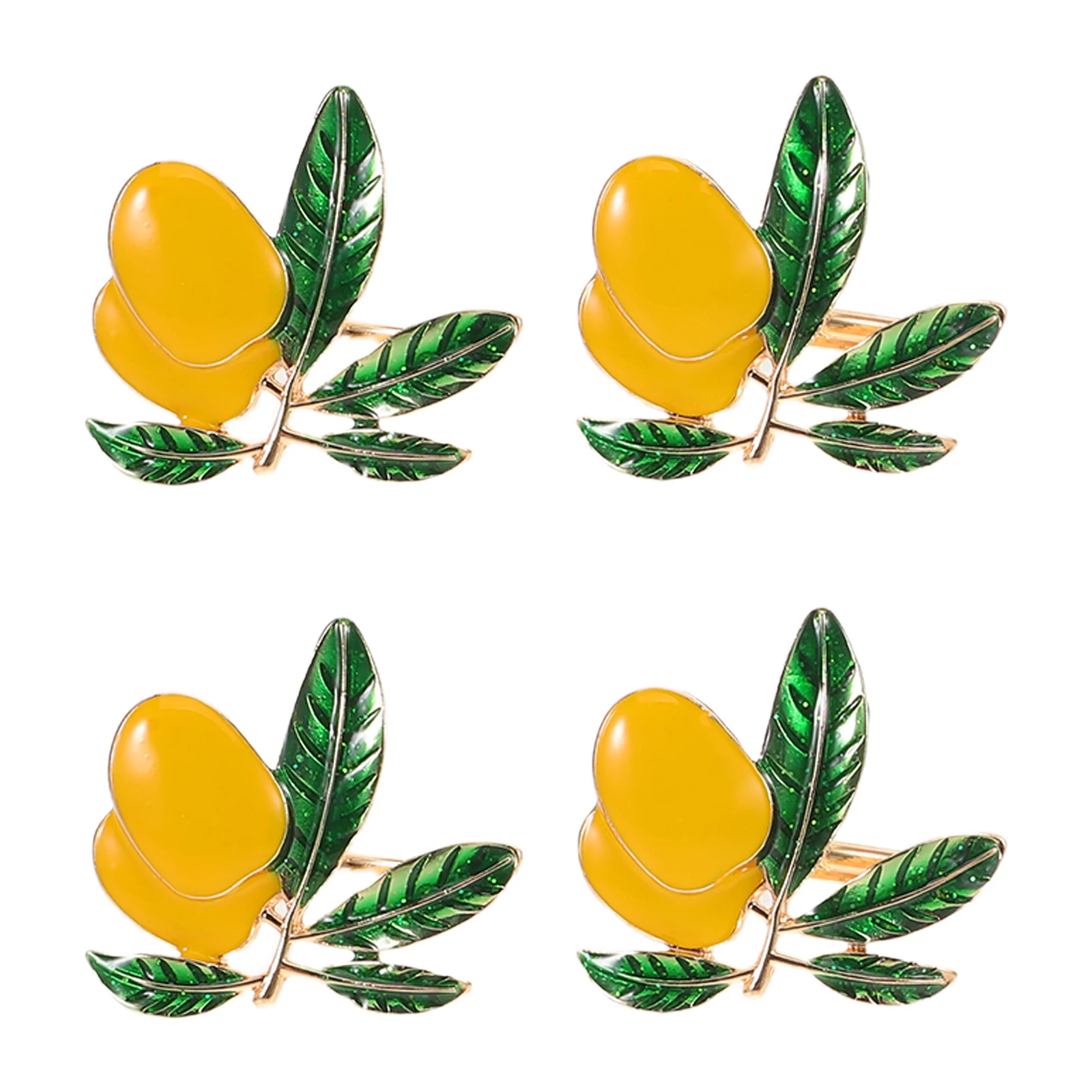 

4 шт., кольца для салфеток в деревенском стиле с лимоном, идеальный размер, металлические кольца для салфеток для декора свадебного стола, аксессуары для летней вечеринки и ужина