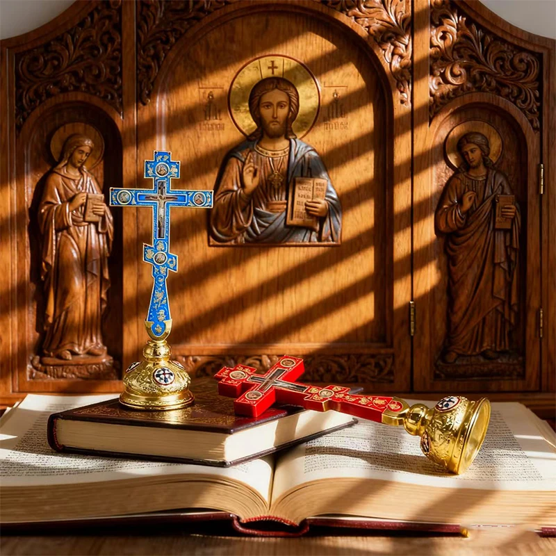 New Eastern Orthodox Cross Adornment Handcrafted Sacred Ornament For Devout Christian Believers Home Prayer Display Faith Gift