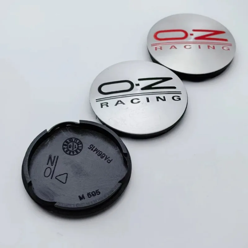 4 Stück Auto-Radnabenkappen 62mm Clips 58mm Radkappen Felgen-Staubschutzkappen OZ Racing Emblem Auto-Zubehör für O.Z M595 – Detail 2