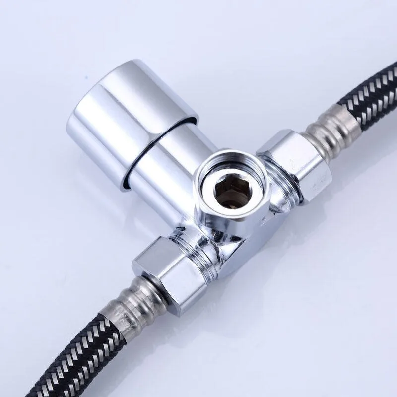 Hot Cold Water Mixing Valve Thermostatic Mixer Temperature Control Shower Faucet Three-way Adjustable Water Heater Control Valve