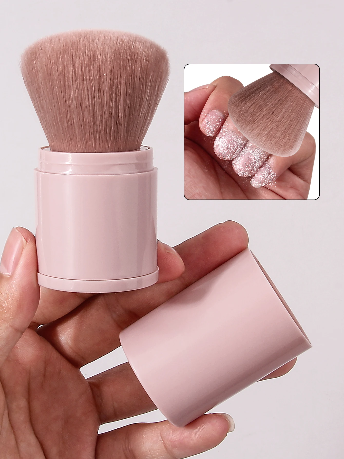 1 個シンプルでポータブルなネイルダストブラシ、ネイルダスト前処理、細くて柔らかい毛のダストスイープブラシ、ネイルクリーニングブラシ