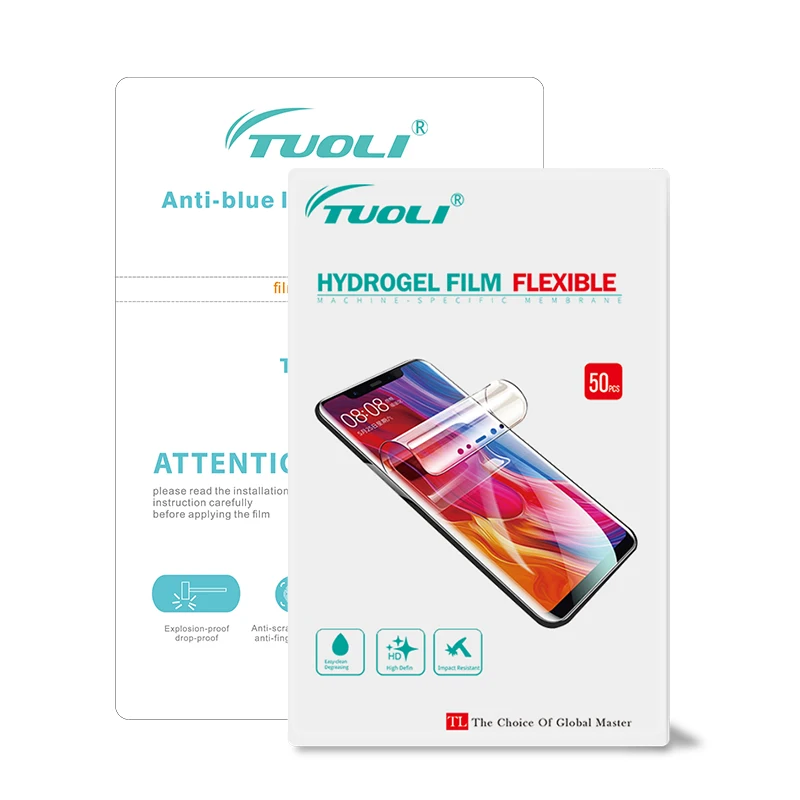 TuoLi 120*180mm Universel Mobile Phone Anti Blue Light Tpu Hydrogel Film Screen Protector Sheet for Cutting Machine