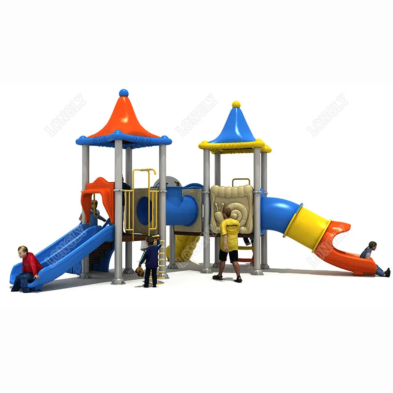 Factory Price Kids Outdoor Playground Equipment LLDPE Castle Theme Slide for Amusement Park Garden Residential & School Use