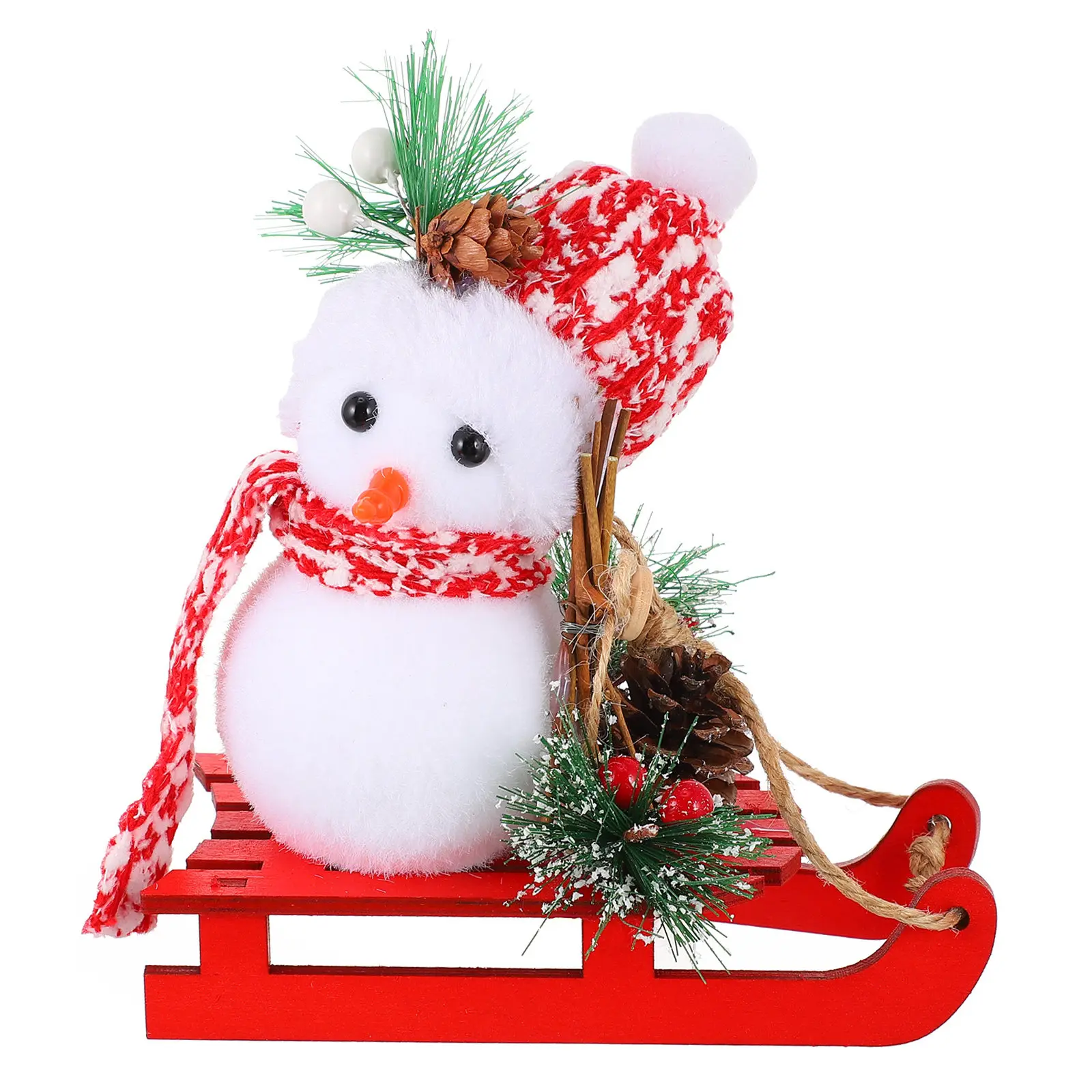 Christmas Snowman Ornament Mini Figurine for Home Party Desktop Tabletop Holiday Decoration Gift
