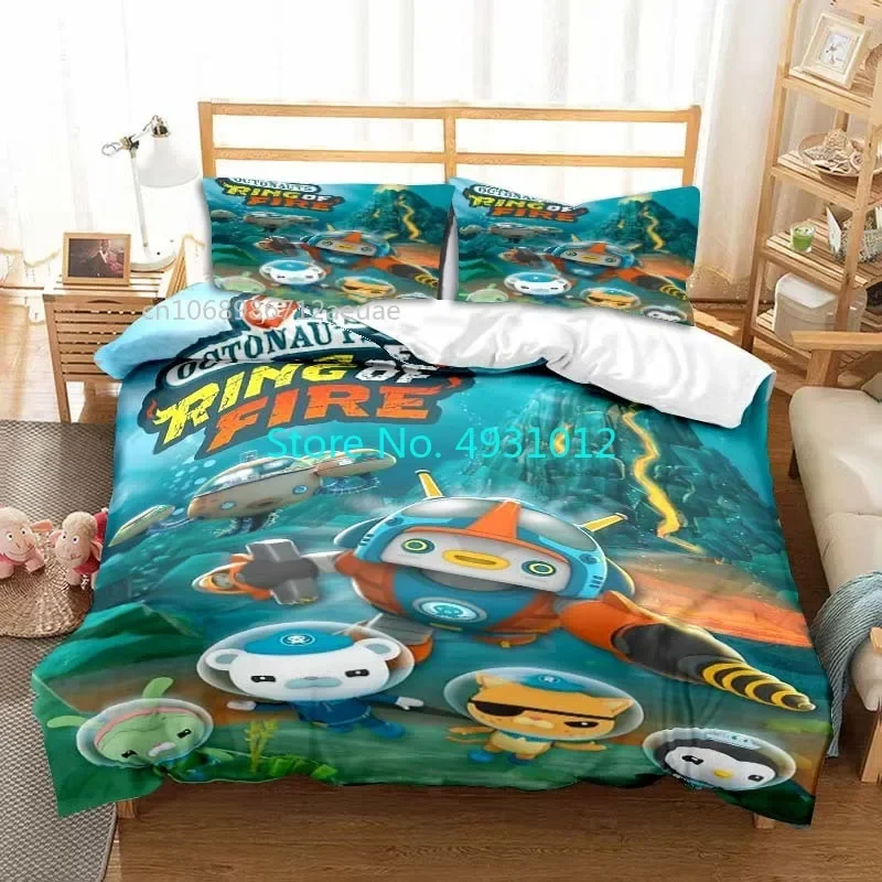 Anime The Octonauts Harajuku Home Decor Kind Beddengoed Set Kussensloop Beddengoed 3d Print Kids Boy Girl Quilt Dekbed Cover Cadeau