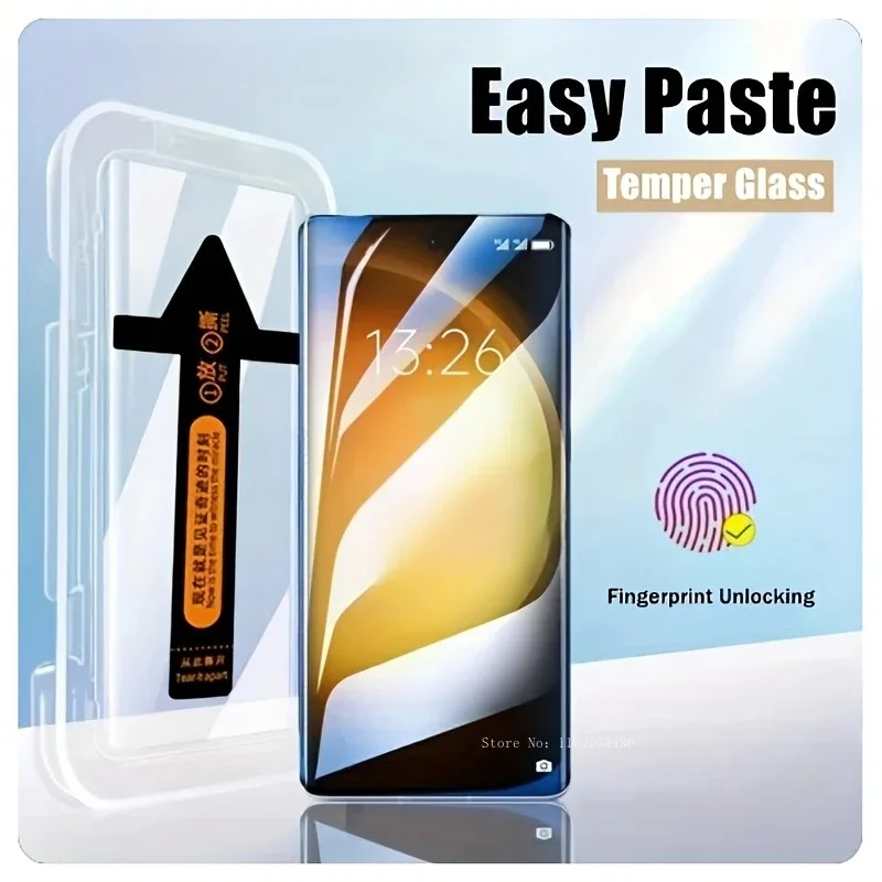 2Pcs One-Click Easy Installation For Samsung Galaxy S25 S24 S22 S23 Ultra S21 S22 S25 Plus Ultra Clear Tempered Glass
