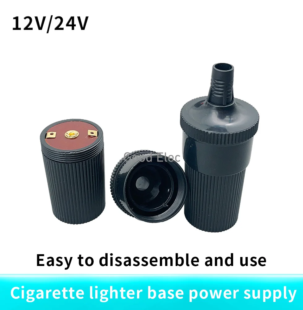 1PCS Car Accessory 12V 24V Female Cigarette Lighter Inline Socket Connector Conversion Plug