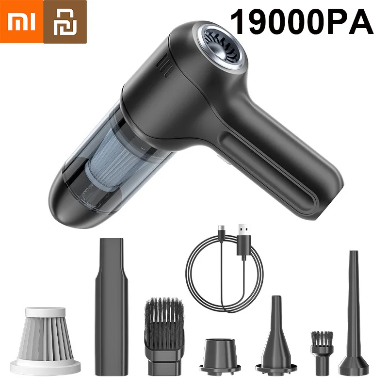 

Youpin Xiaomi Car Vacuum Cleaner Mini Portable Wireless Strong Suction Cleaning Machine Car Cleaner For Home Appliance 19000PA