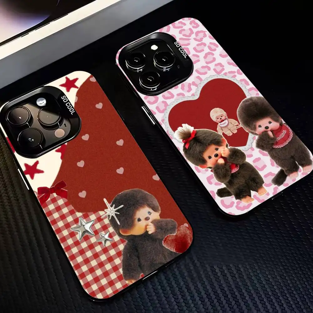 

Cute M-monchhichis-s Transparent Phone Case For iPhone 17,16,15,14,13,12,11 Plus,Pro Max,XS,Colorful Silver Black Cover