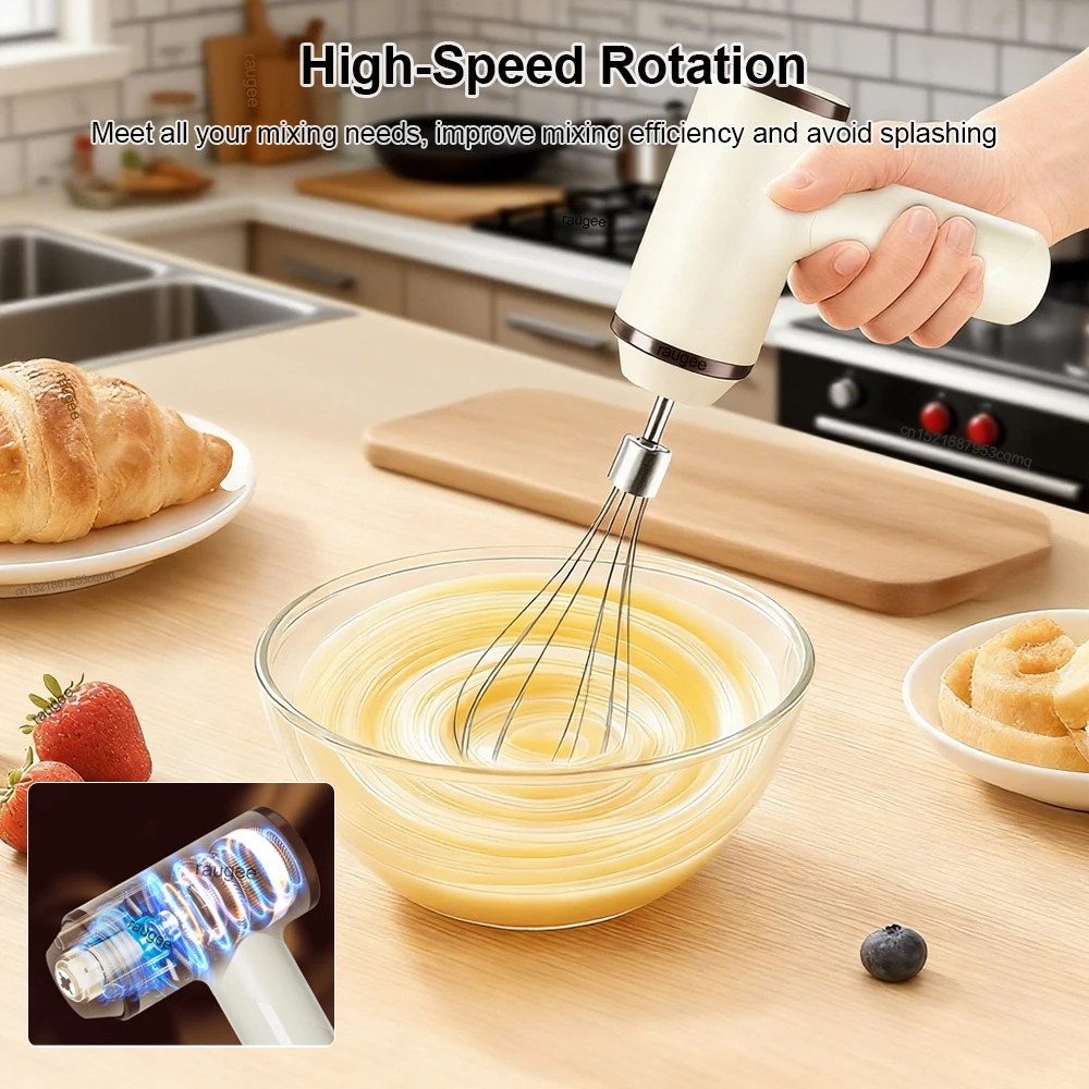 الكهربائية خافق البيض يده خلاط البيض USB قابلة للشحن رغوة الحليب القهوة خلاط الحليب قابلة للشحن يده النمام للبيض #3