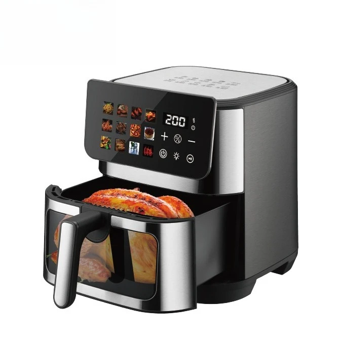 NEW   Air Fryer Multifunctional Household Kitchen Electric Fryer 8L Large Capacity Visual Touch Screen French Fries