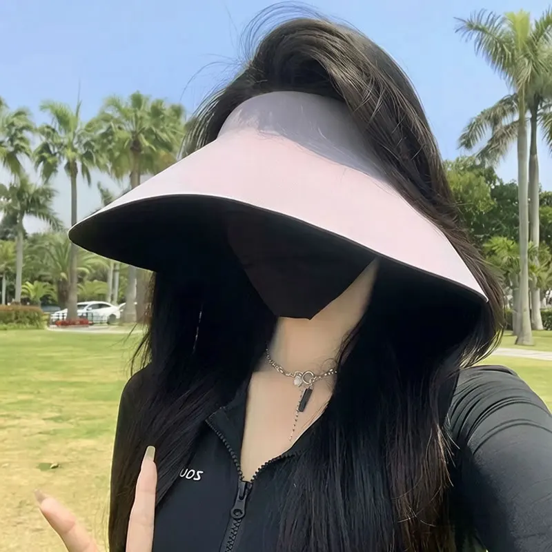 New Model Sun Hat for Men and Women, Summer Sun Protection Hat, UV Protection, Large Brim, Open-Top Sun Hat