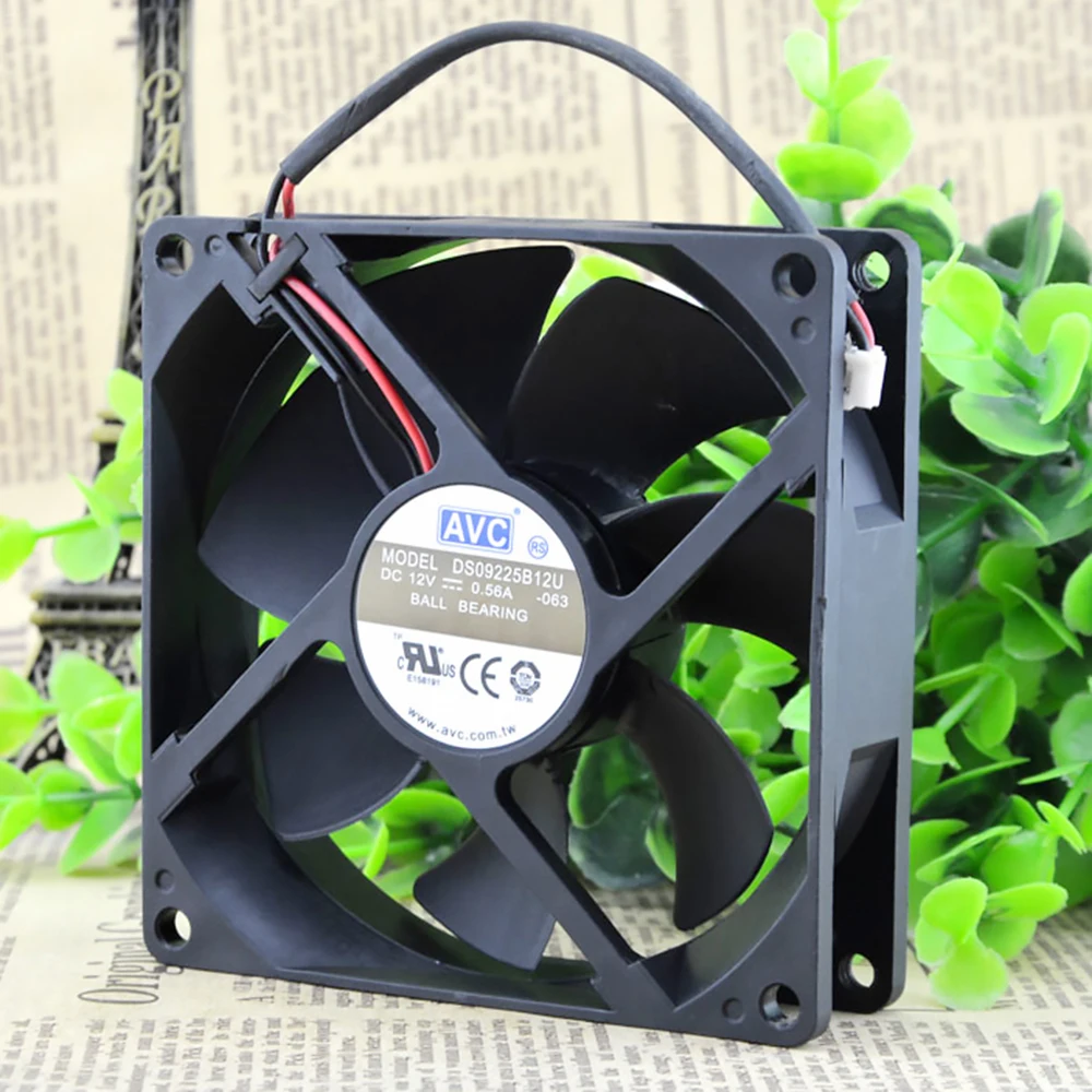 For AVC 9025 9225 DS09225B12U 4-wire double ball temperature control PWM cooling fan