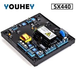 SX440 AVR Generator Regulator Automatic Voltage Control Module 200KW Single 3 Phase AC Brushless Alternator（red sx440）