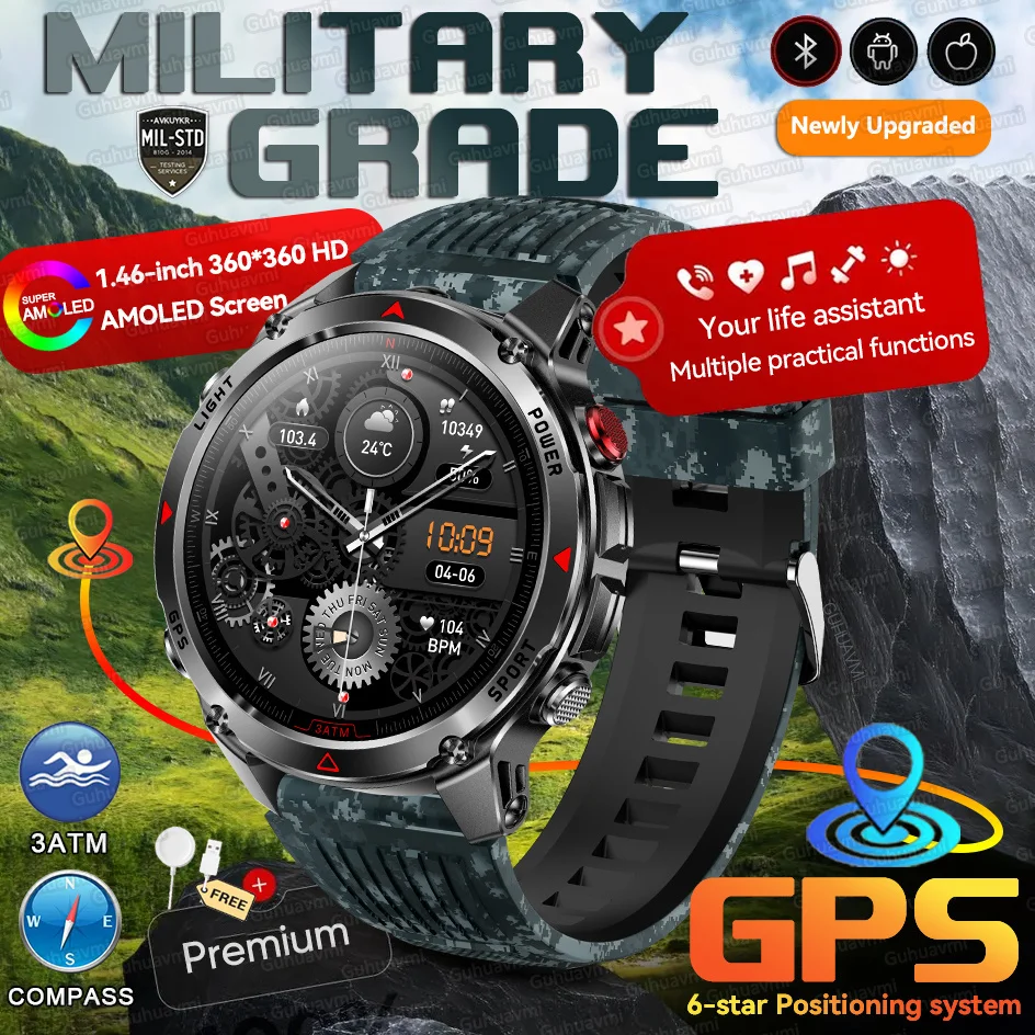 Forerunner 570 GPS Smart Horloge 3 ATM Waterdicht AMOLED Scherm MULTI-BAND GNSS Kompas Hoogtemeter Zaklamp Sport Smartwatch Mannen