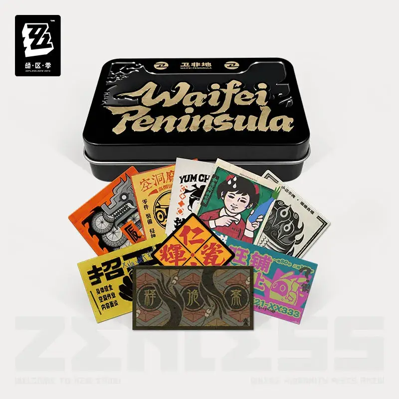 【正規品】mihoyoゲーム-zenless-zone-zero-ユンクイ・サミット記念鉄箱-アニメステッカーコレクションカード-コスプレ-クリスマスギフト