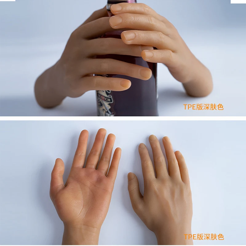 

Lifelike High Simulation Realistic Male Hand Model Fake Nail Art Watch Display Manicure Painting Man's Hands