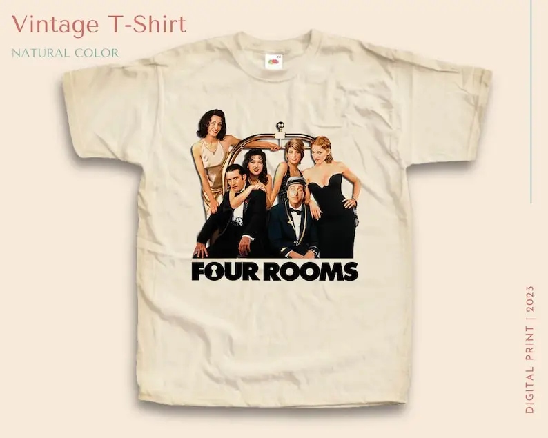 

Vintage TShirt Four rooms V2 NATURAL color Men Woman Unisex T-Shirt Digital Print Sizes