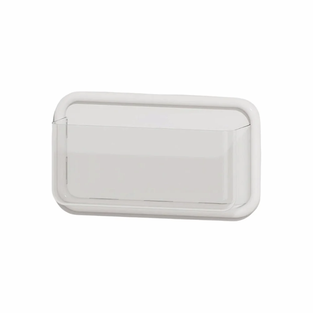 Multifunctional Refrigerator Magnetic Storage Basket White Red Magnetic Storage Rack Outer Side Easy Install Organization Rack