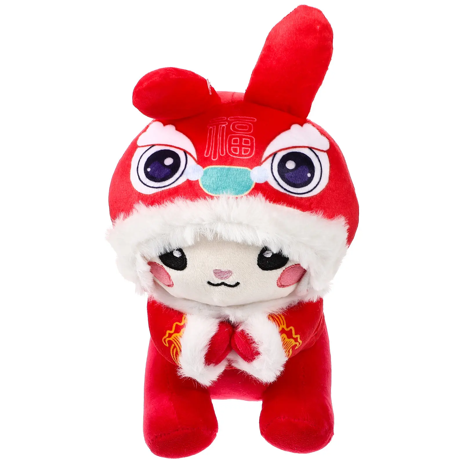 

Rabbit Bunny Stuffed Zodiac Mascot New Year Decoration Year of Rabbit Mascot Soft Comfortable Gift Lucky Blessing Animal Pillow