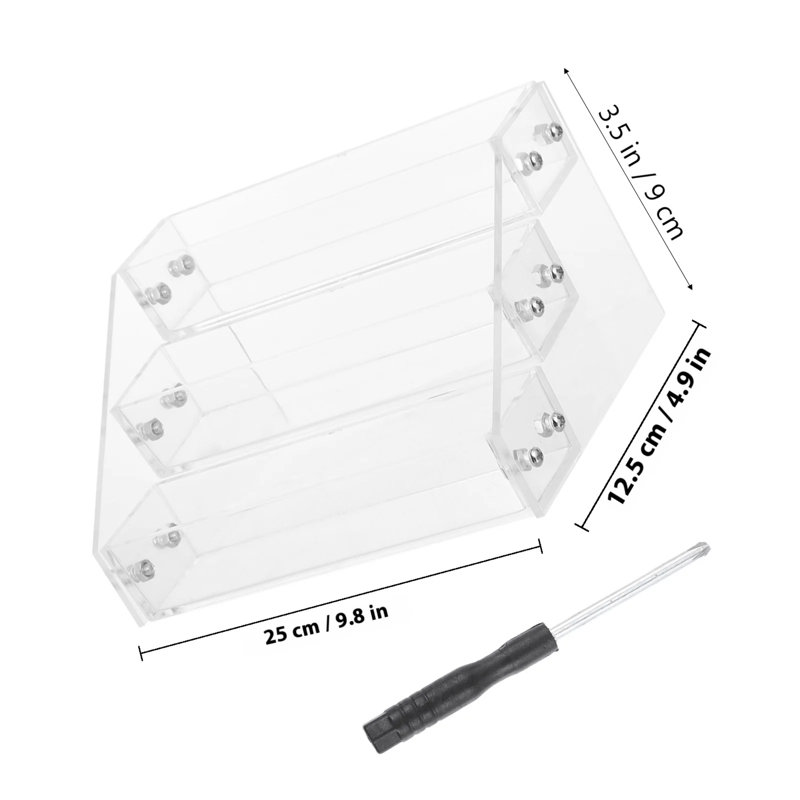 1 قطعة رف عرض أكريليك واضح متعدد الطبقات منظم طلاء الأظافر مستقر منخفض مركز الجاذبية منضدة الزينة غرفة نوم