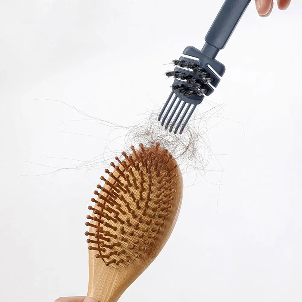 

4Pcs Comb Cleaning Brush Hairbrush Cleaning Tool Safe Material Comfortable Grip Not Easy to Break Ideal for Home Salon Travel
