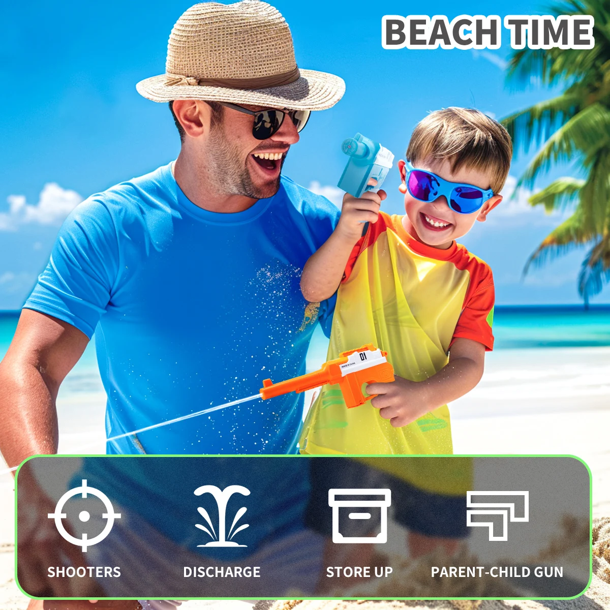 Mauser – pistolet à eau détachable 2 en 1, jouet d'été pour piscine de plage en plein air avec compartiment de rangement secret, cadeau de fête d'anniversaire pour enfants