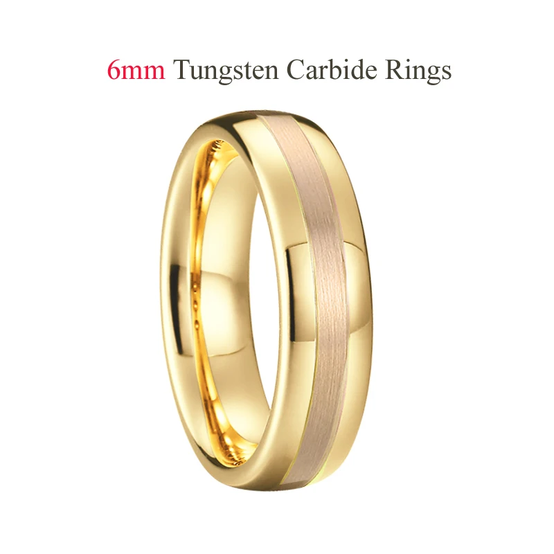 Latest High Quality 18k Gold Plated Tungsten Jewelry Anniverary Wedding Couples Rings for Men And women wholesale price