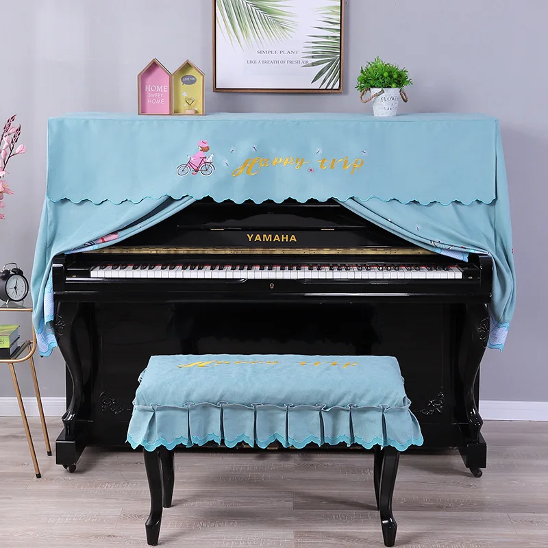 Full Packaging Piano Printed Dust Cover Piano Cover Chair Dust Cover Combination Set