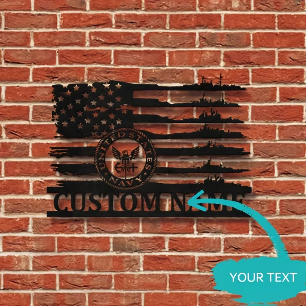 

1pc,Exclusive Custom Nameplate for US Navy Vets. Vintage Metal Ship Wall Art. Ideal Timeless Home Gift.