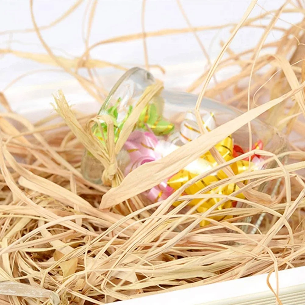

H-W 6Pcs Natural Raffia Paper Ribbon For Florist Bouquets Decoration Crafts Christmas Raffia Gift Wrap Ribbon