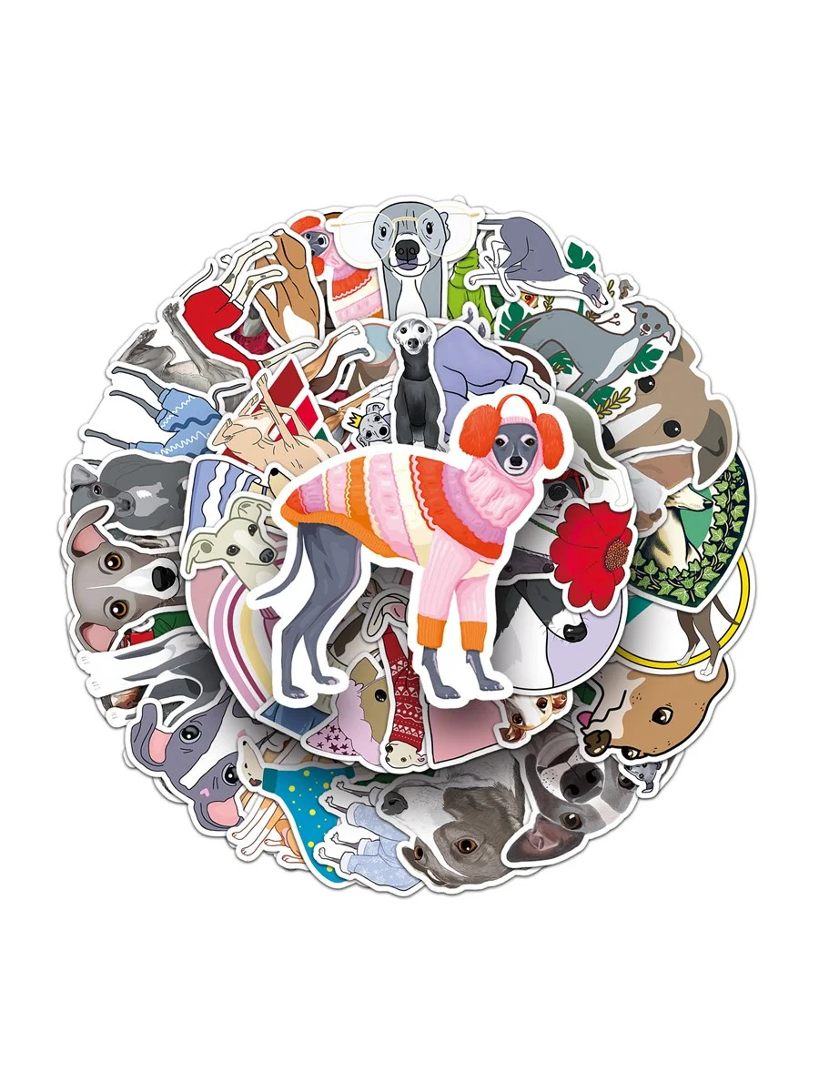 AliExpress POPSURF 50pcs Greadog Greyhound Stickers Graffiti Sticker for DIY Wall Luggage Laptop Bike