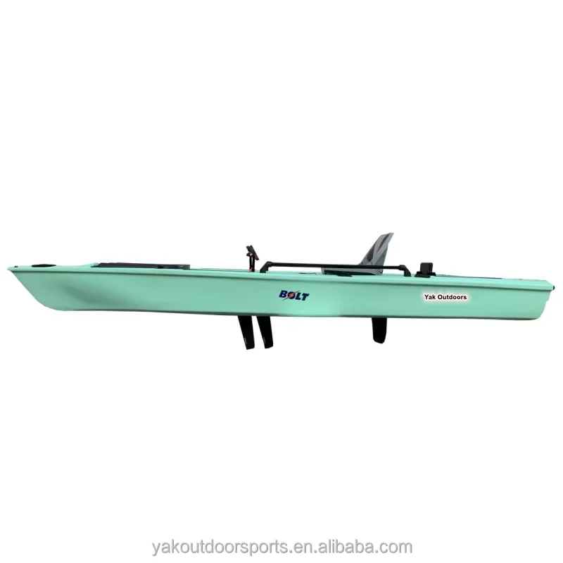 Yak Outdoors 13ft Fish Skiff Dual Propeller Pedal Drive Kayak 4m Sea Kayak for River Usage PE Plastic Hull 2 Person for Surfing view 6