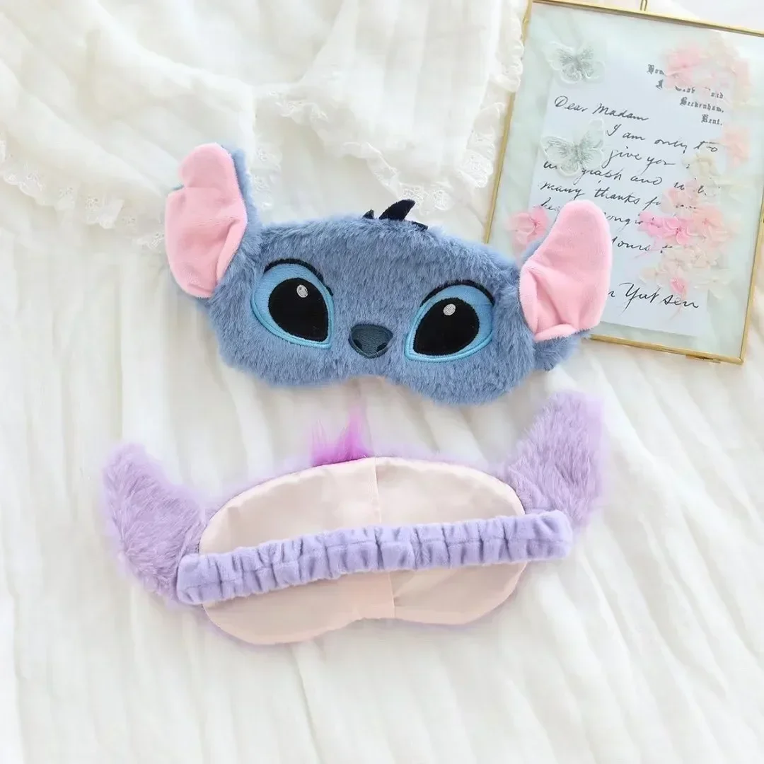 Disney Eye Mask Plush Stitch Faux Fur Shade Sleep Anime Lilo & Stitch Travel Sleep Eye Care Relax Boys Girls Practical Gift