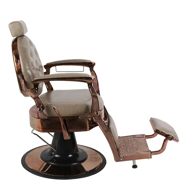 Lily blue rose gold antique barber chair direct sale;Wholesale hair salon beauty furniture;Luxury salon chairs for barbershop