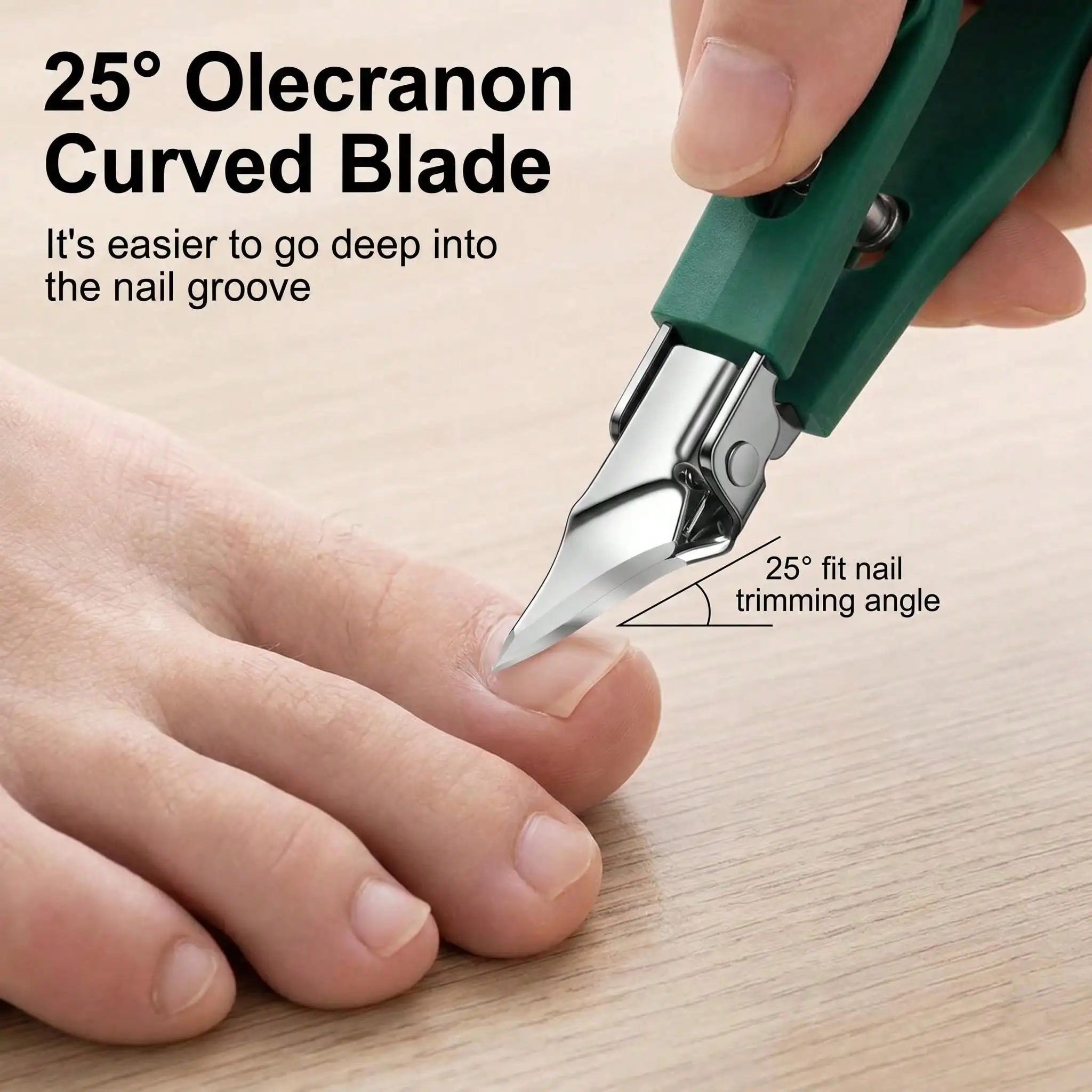 1/2Pcs Portable Eagle Beak Nail Clippers, For Thick & Ingrown Nails, Non-Slip Household Manicure Tools