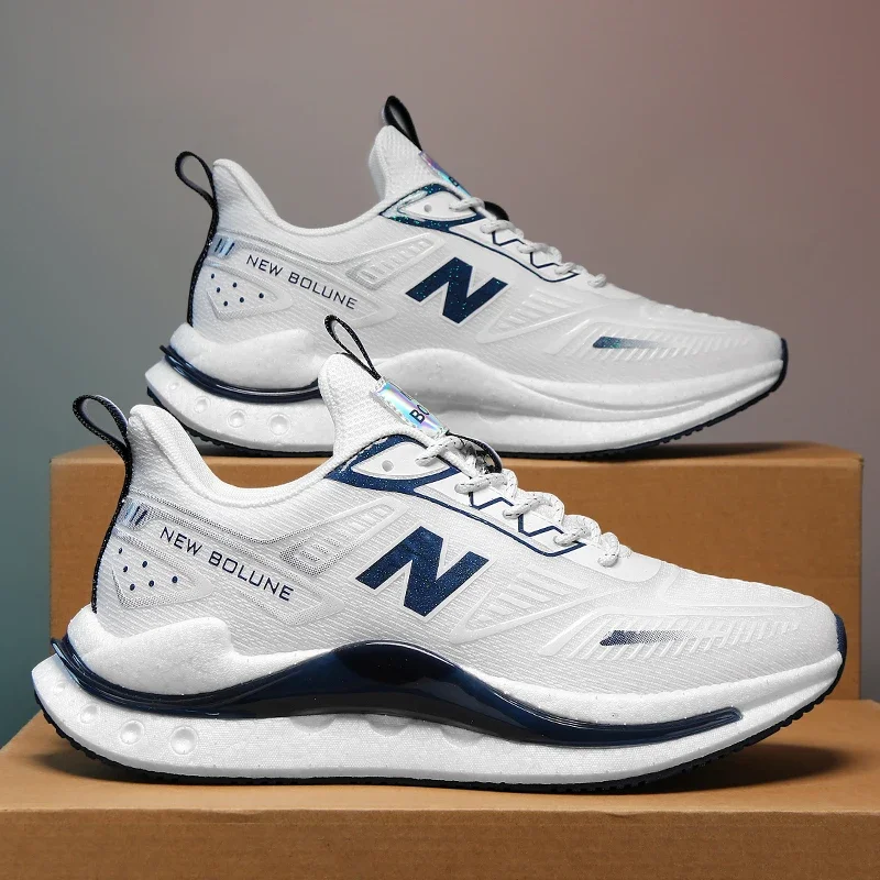 Running Shoes Men Women Breathable Flat Comfortable Non-Slip Soft Platform Casual Sports Shoes Mesh Trendy Sneakers Man image 3
