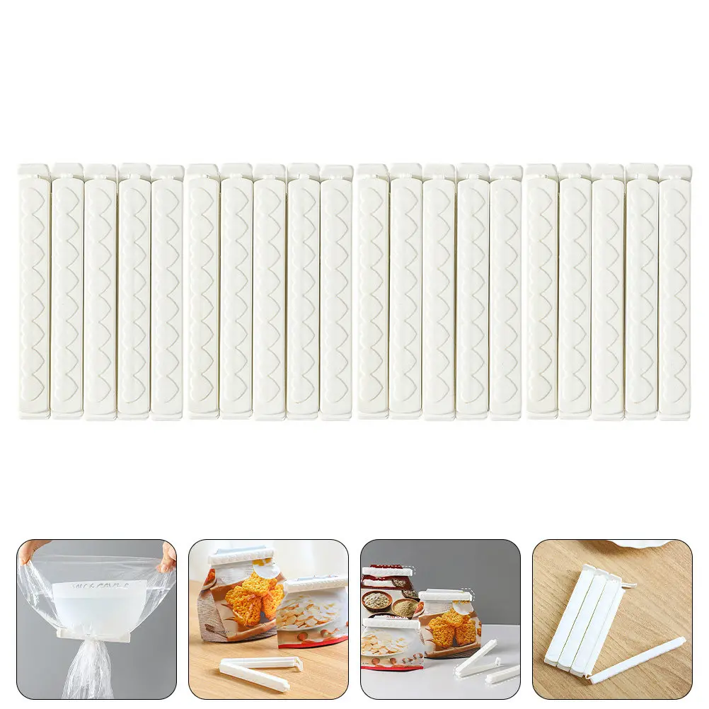20Pcs Food Bag Clips PP Sealing Clip Strong Grip Snack Sealing Clips Kitchen Fresh Preservation Clamp Food Storage Clamp