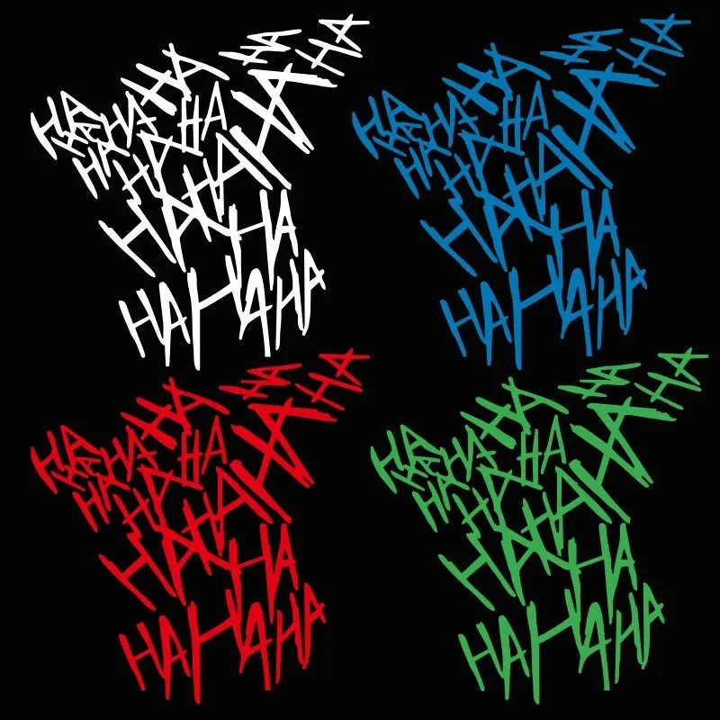 

Hahaha, motorcycle helmet, car sticker, personalized modification decal, gradient vinyl body sticker decoration