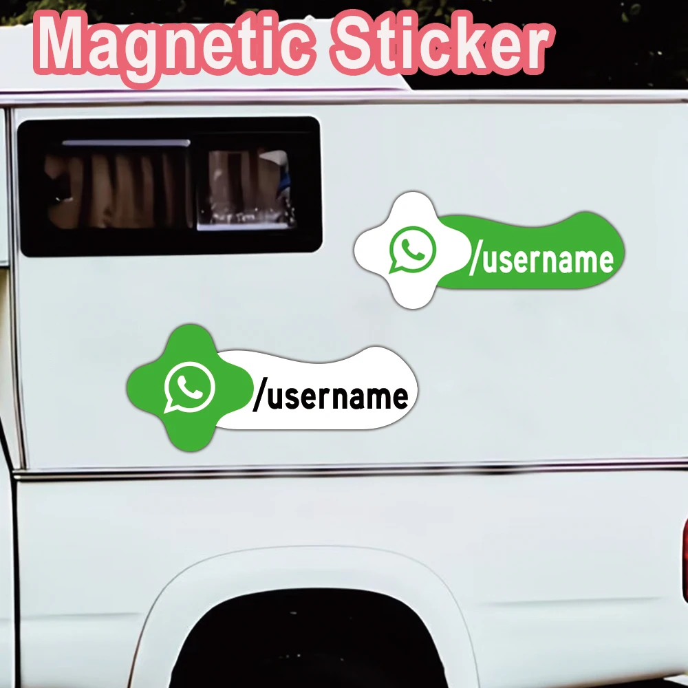 1pc New Design Custom Text Magnetic Stickers On The Car For Hood Decor Customized Username Car Styling Door Window Car Decal