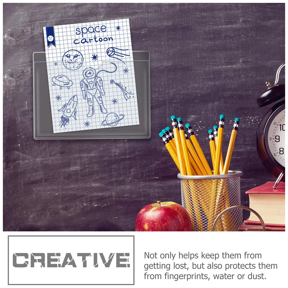 

50Pcs Clear Self Adhesive Label Holders Transparent PVC Soft Film for Packaging Shipping Warehouse Supplies