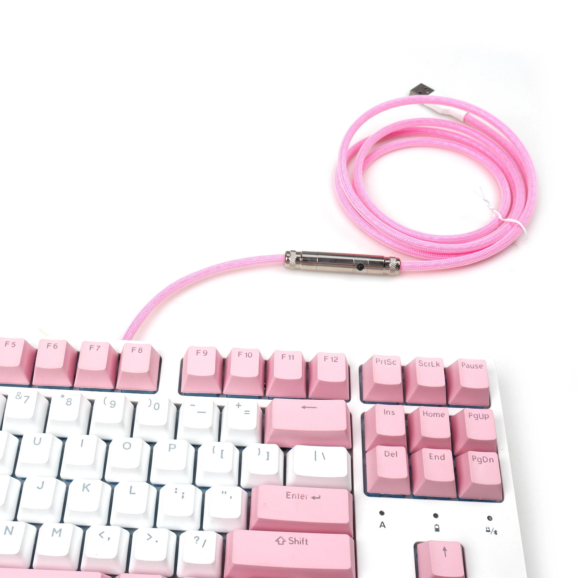 Custom Straight Paracord keyboard cables USB Cable Type C mini xlr connector for for Gaming Keyboard