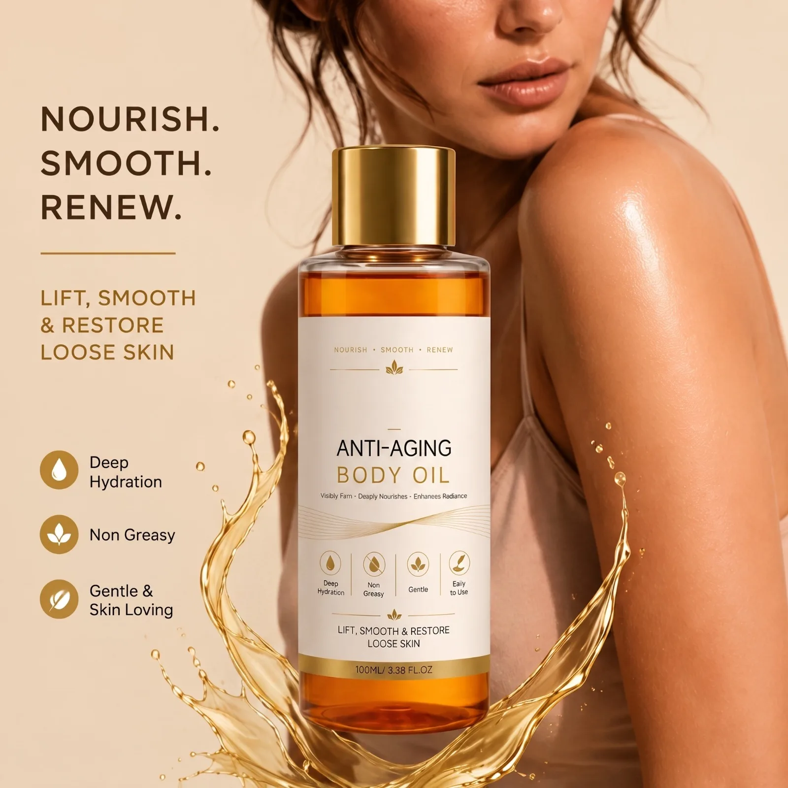 Nourishing Body Oil Hydrating Skin Care Oil Moisturizing Smoothing Dry Skin Glow Boost Body Treatment Oil for All Skin Types