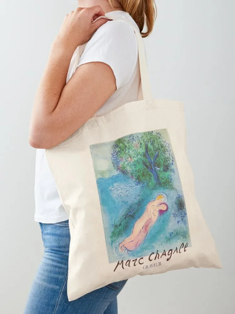 Marc Chagall - Exhibition poster Japon 1987 Tote Bag Women's handbag shopping cart bags custom canvas bag Woman shopper bag